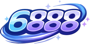 6888 সাইটের গোলাপি নীল লোগো